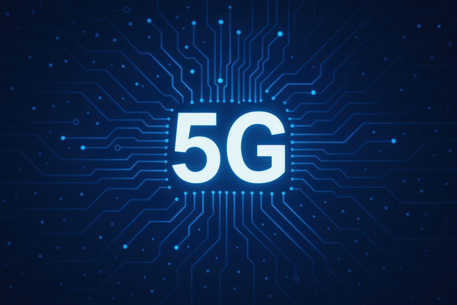 5Gネットワークと回路基板のイメージ