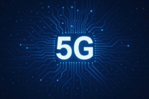 5Gネットワークと回路基板のイメージ