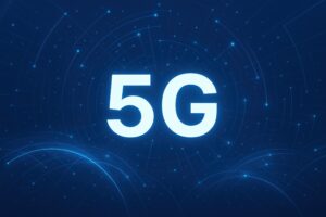 5Gの未来的なネットワーク背景