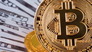 ビットコインとドル紙幣