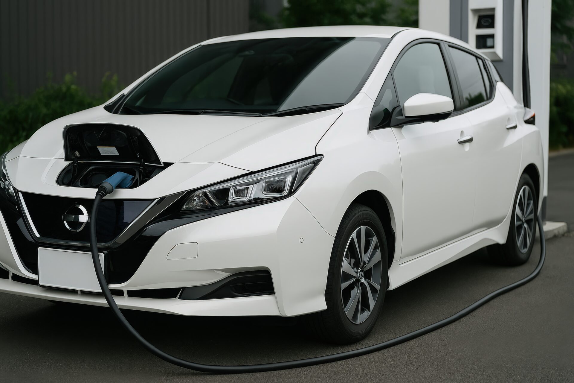 電気自動車のフロント充電シーン