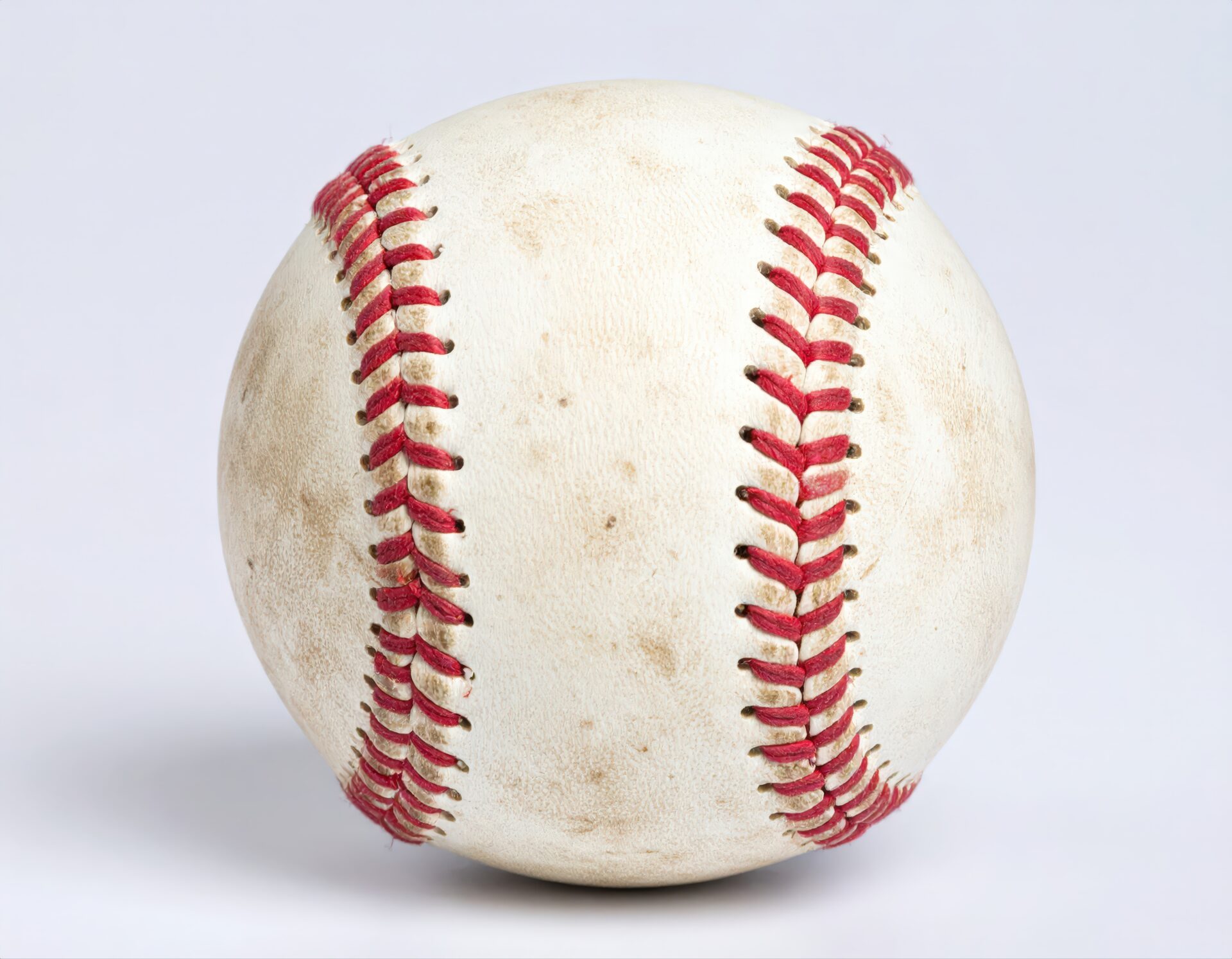 スタジオ背景で撮影された汚れた野球ボール