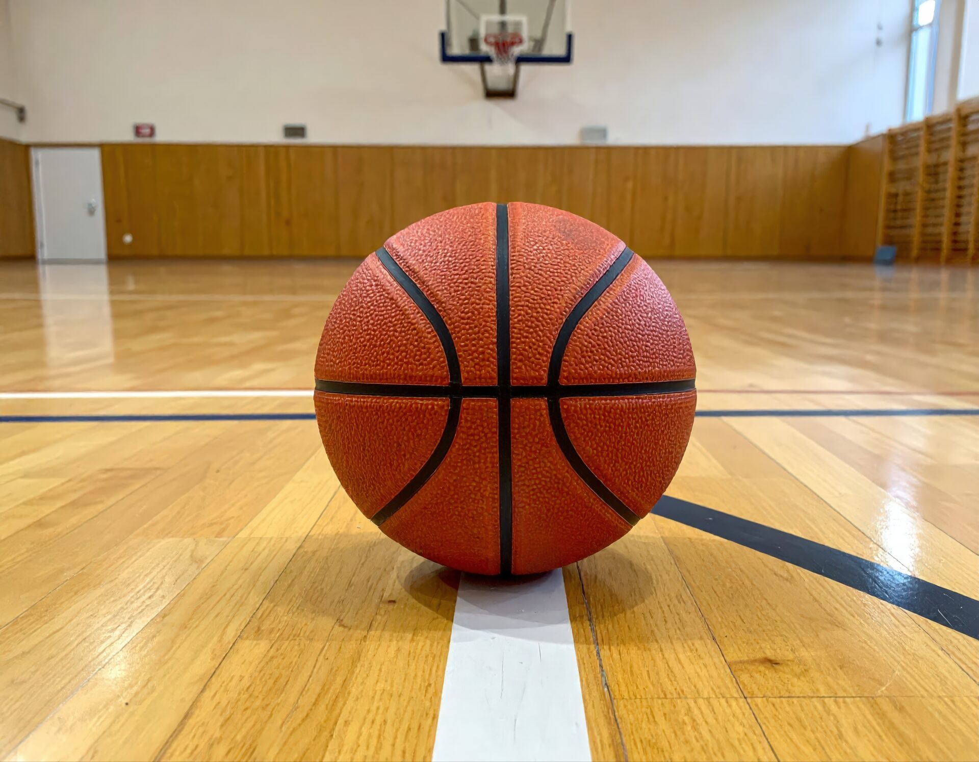 バスケットボールとゴールリング