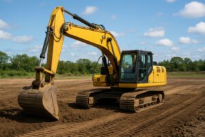 掘削作業を行うショベルカー