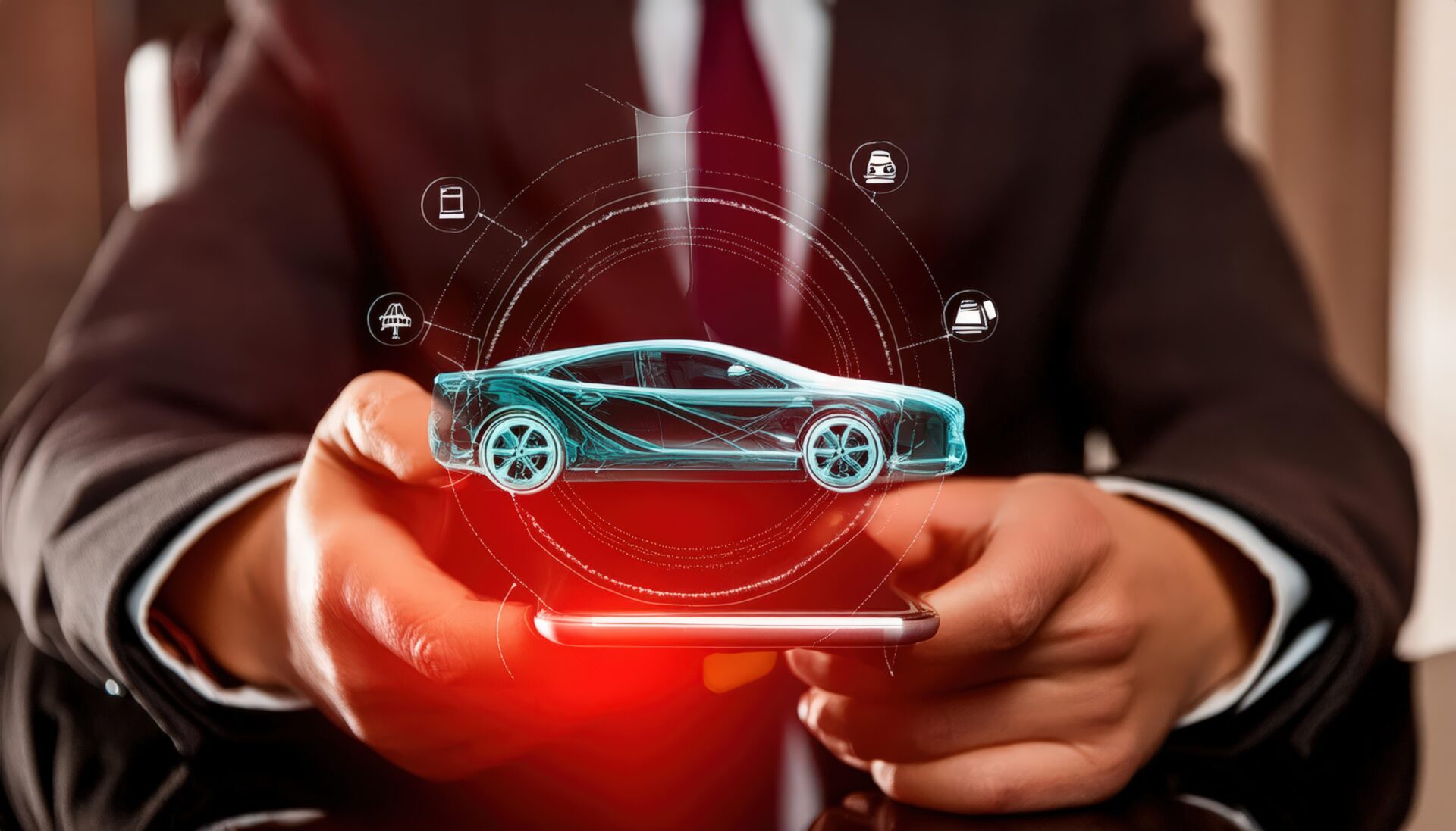 スマートフォンで制御可能な未来の車