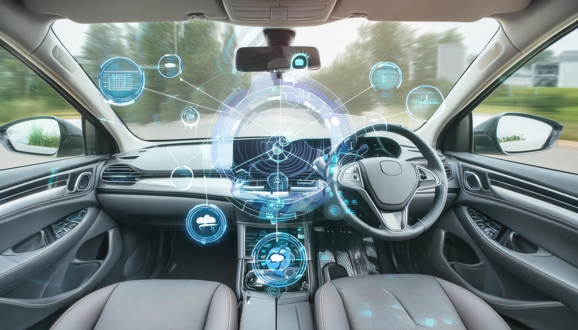 未来型の車内ディスプレイ