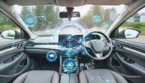 未来型の車内ディスプレイ