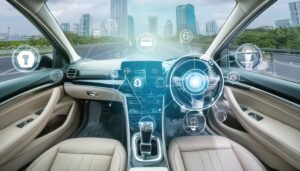 都市風景と連動する車内UI