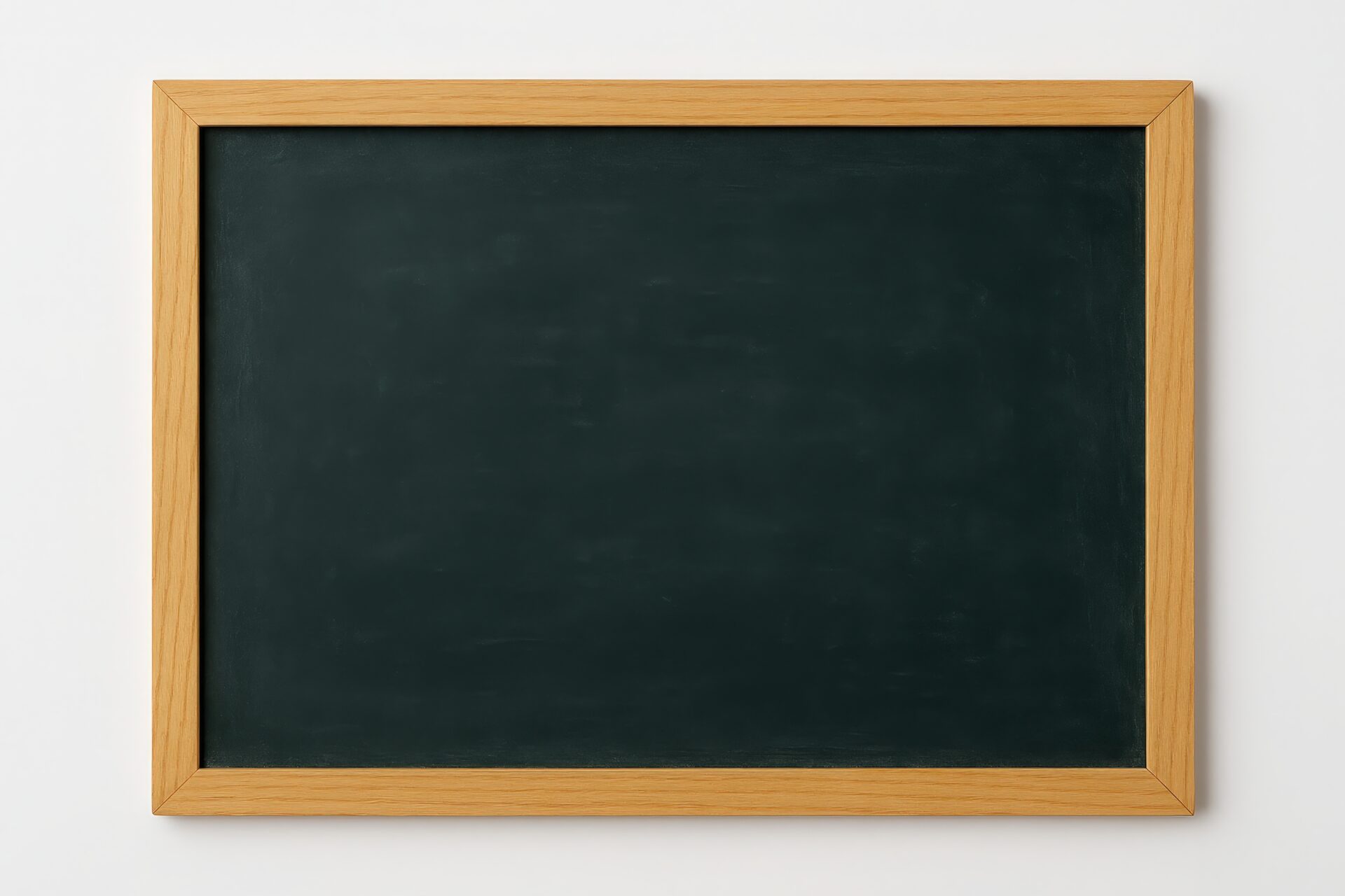 正面から見た木枠付き黒板