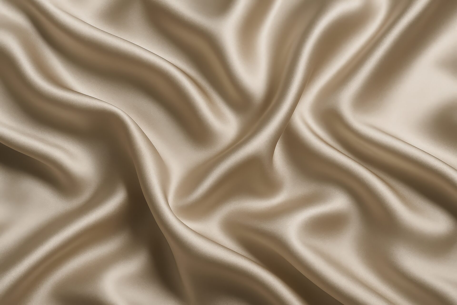 ベージュのシルク生地の光沢あるテクスチャ