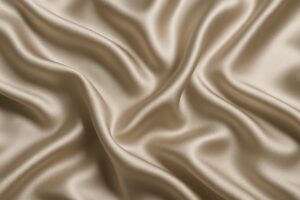 ベージュのシルク生地の光沢あるテクスチャ