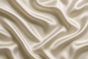 クリーム色の上品なシルクのしわと光沢
