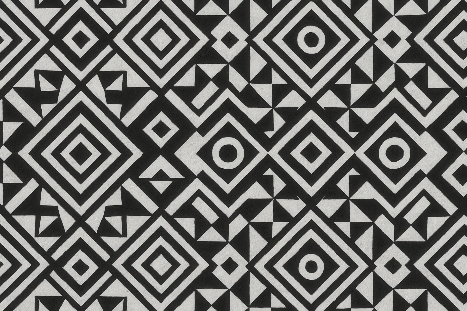 白黒のダイヤ型が規則的に並ぶ幾何学模様の背景