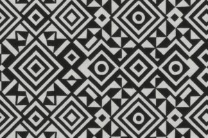 白黒のダイヤ型が規則的に並ぶ幾何学模様の背景