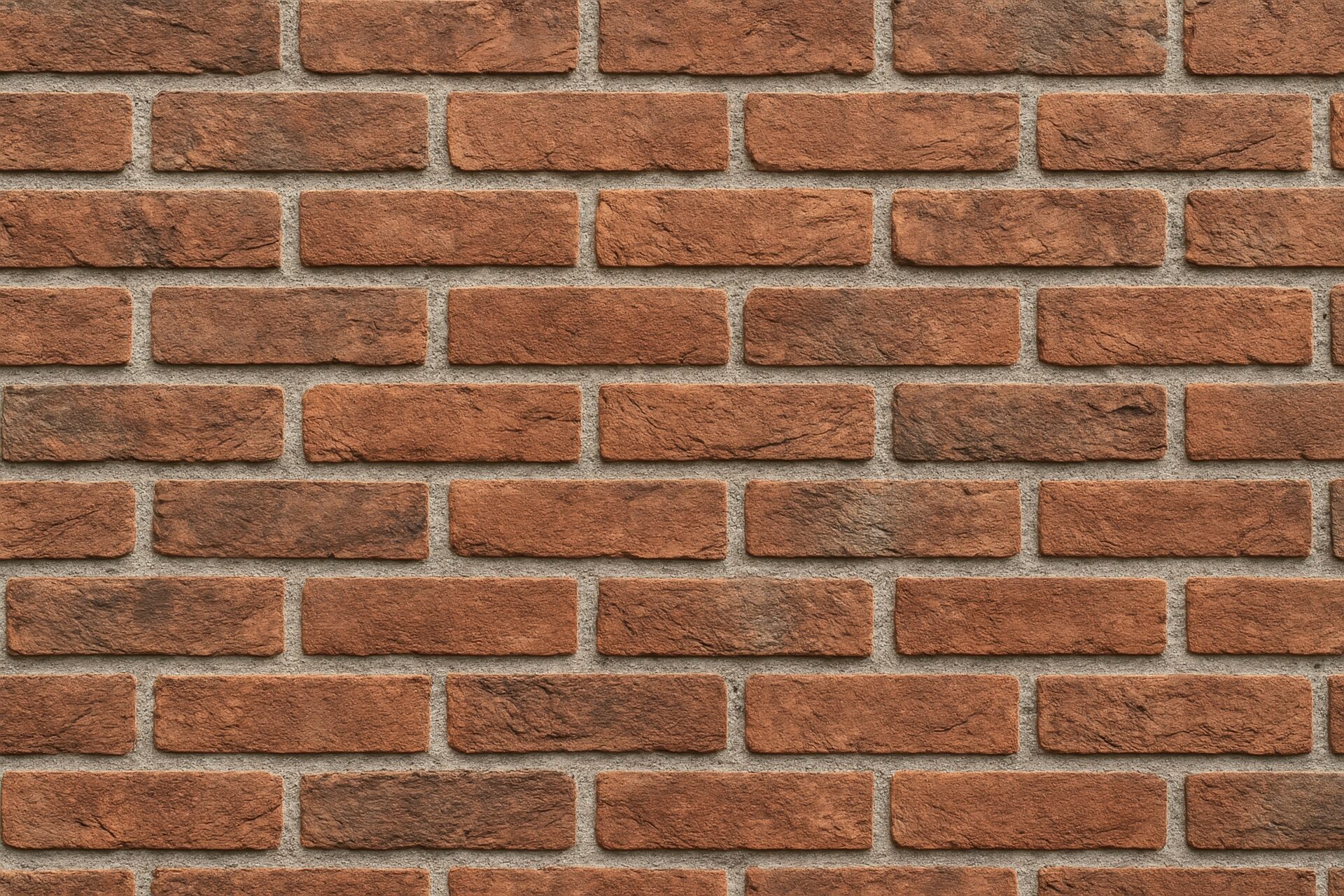 濃淡のある茶色い煉瓦壁のリアルな質感背景