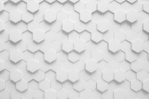 シンプルで洗練された白の六角形背景素材
