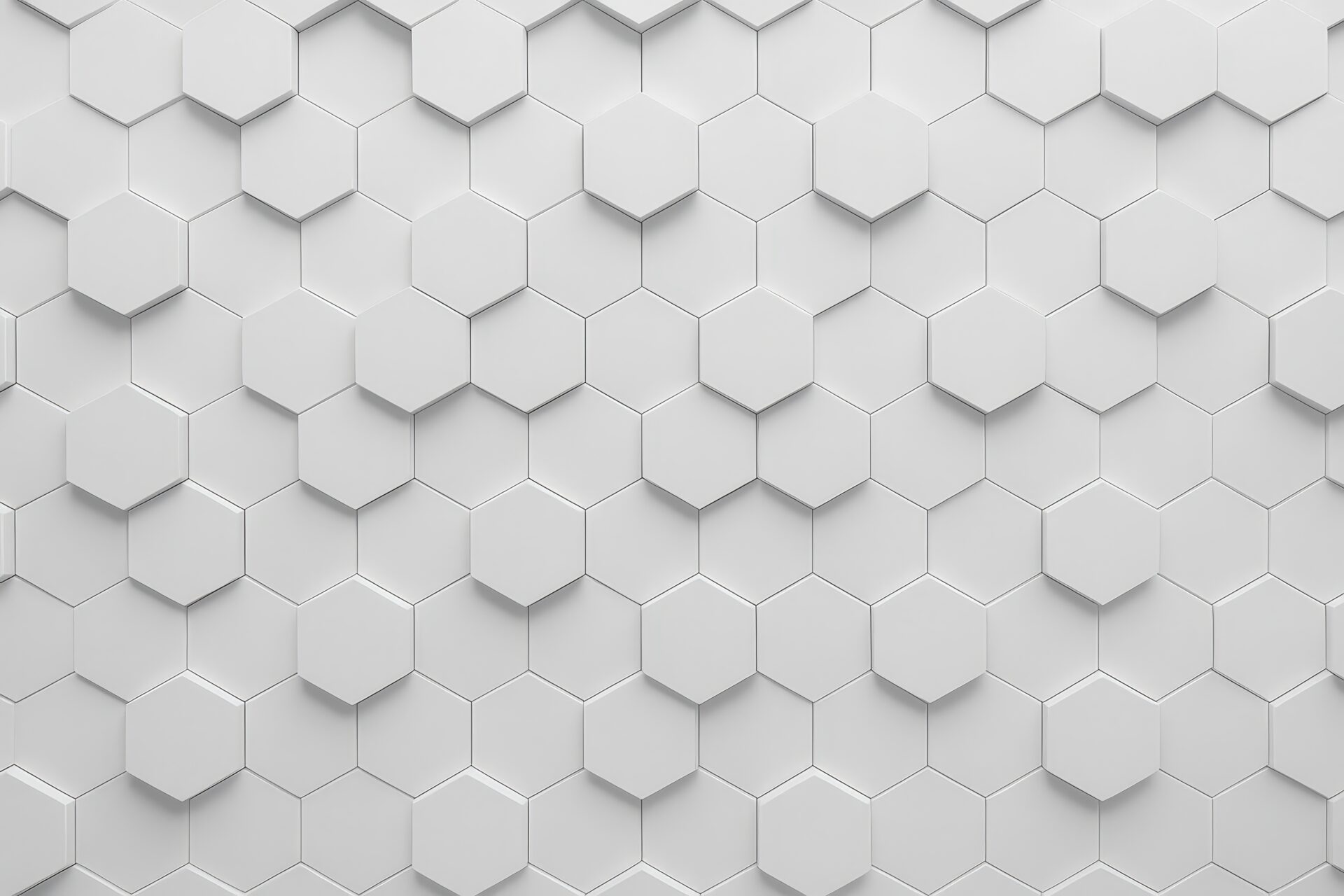 ヘキサゴンパターンの立体的な白背景テクスチャ