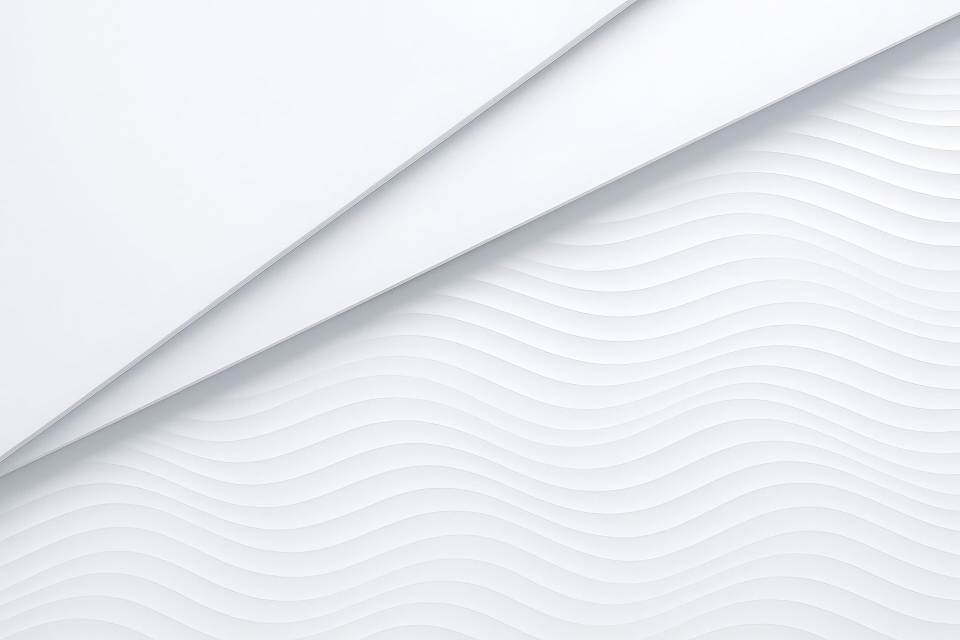 白のグラデーション波模様と直線構成の背景