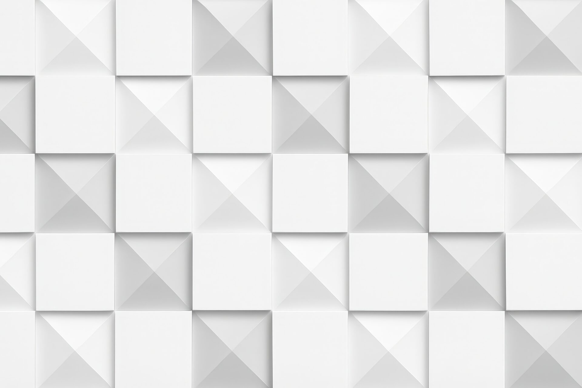 ピラミッド状の白ブロックが並ぶ3D背景