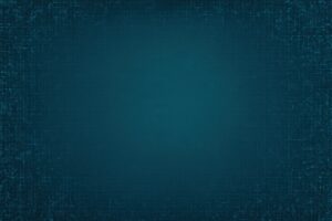 細かいドットが縁に集まる青緑色のデジタル背景