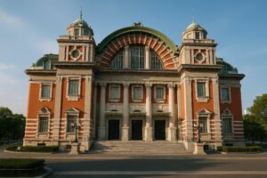 赤レンガが美しい大阪市中央公会堂の正面