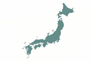 シンプルな形状の日本列島図
