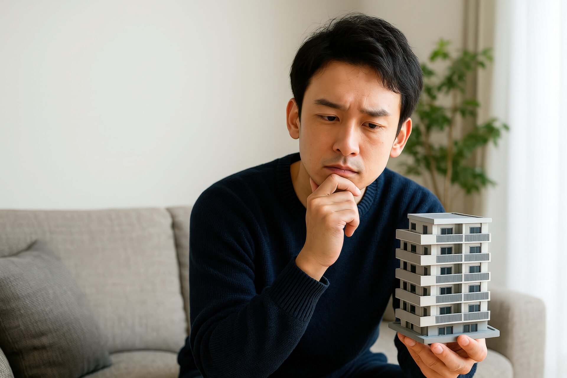 マンション投資を検討する男性