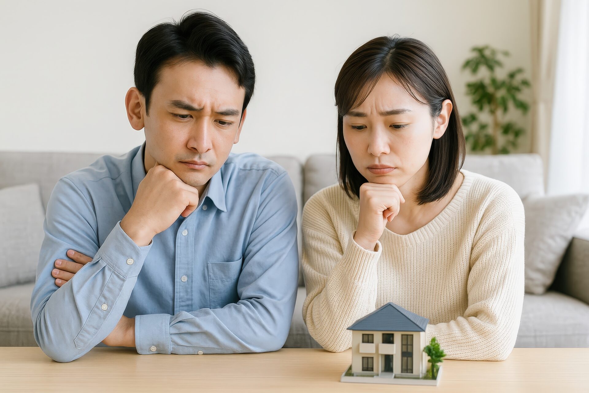 住宅購入に悩む若いカップル