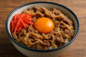 肉とご飯がぎっしり詰まった牛丼