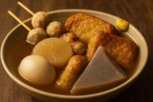 魚のすり身やこんにゃくを盛ったおでん