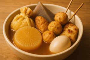 巾着や練り物を加えたバリエーション豊かなおでん