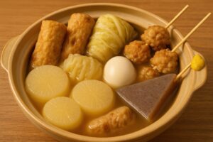 ロールキャベツやつくねが入った創作風おでん