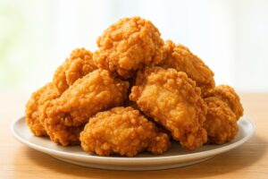 ジューシーな骨なしフライドチキンの盛り合わせ