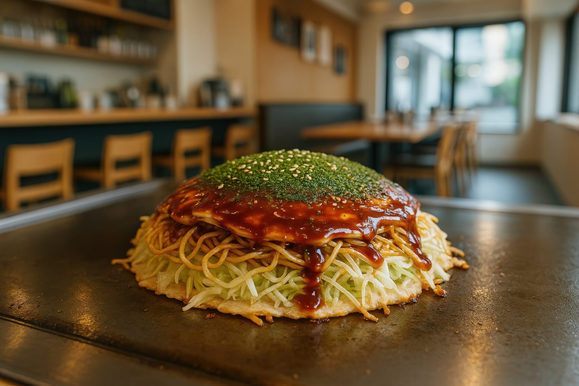 ソースがとろける広島風お好み焼き