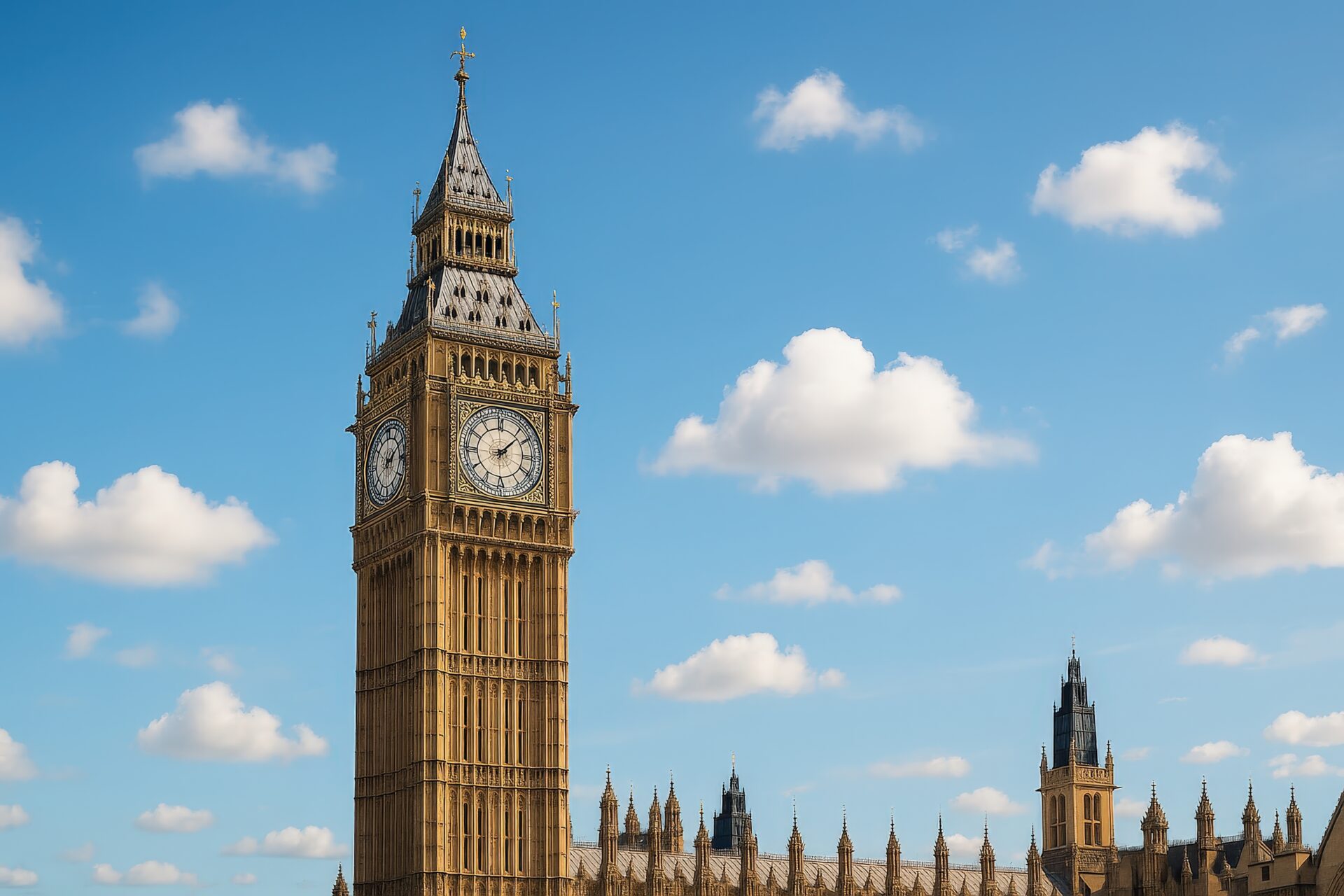 ロンドンの象徴ビッグベンと議事堂の風景