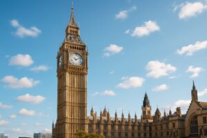 ウェストミンスター宮殿とビッグベンの昼景色