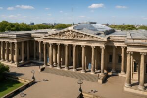 上空から見た大英博物館の建築と中庭