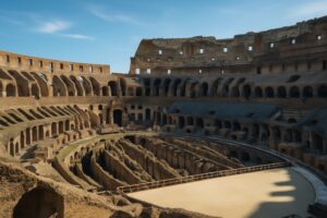 古代ローマの円形闘技場コロッセオの内部構造