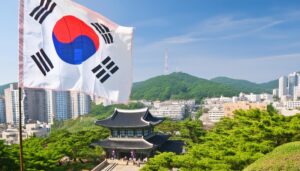 韓国の都市と伝統的な建物