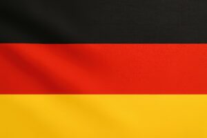 ドイツ国旗のシンプルな正面カット
