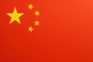 中国の国旗がシンプルに描かれた背景画像