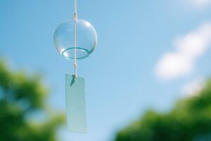 青空とガラスの風鈴