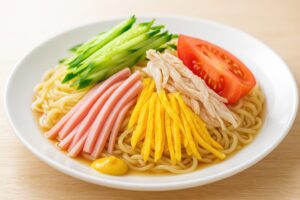 色とりどりの具材が彩る冷やし中華