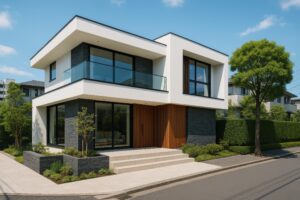 黒と白を基調にしたスタイリッシュな住宅