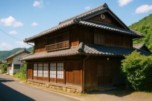 田舎町に佇む歴史ある木造日本家屋