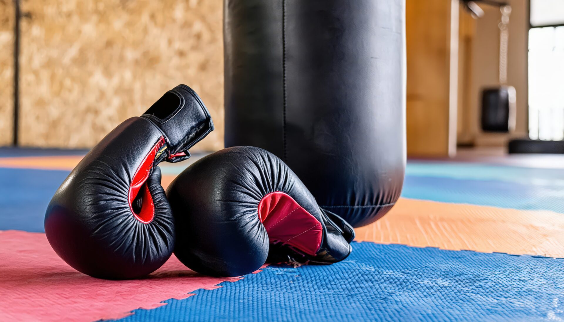 ボクシンググローブとサンドバッグ
