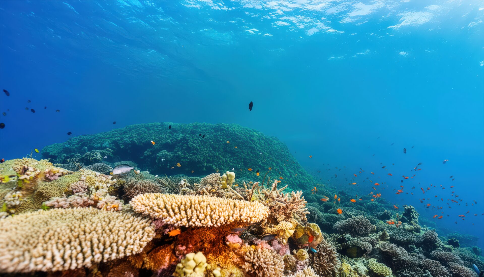 サンゴ礁と海の生き物たち