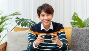 ゲームを楽しむティーン