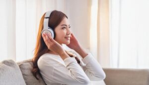 ヘッドホンでリラックス