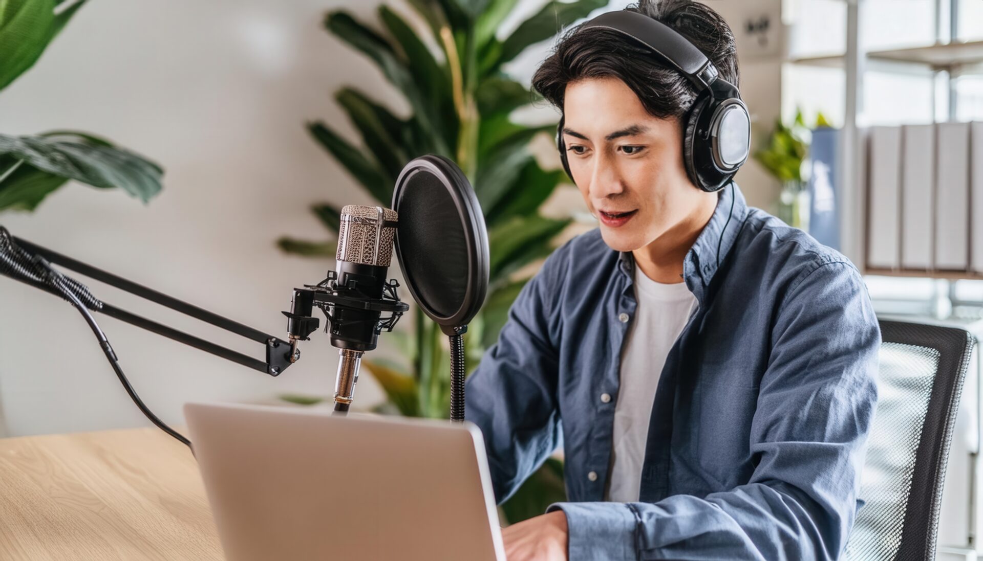 ポッドキャスト作業風景1